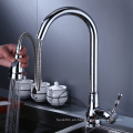 Wholesale price chromed single handle pull down kitchen faucet